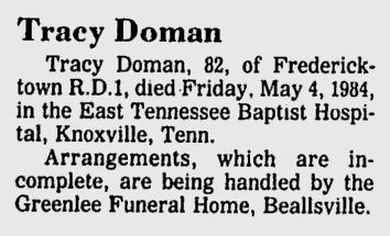 Tracy Doman Sr.